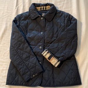 Burberry unisex quilted coat size 6